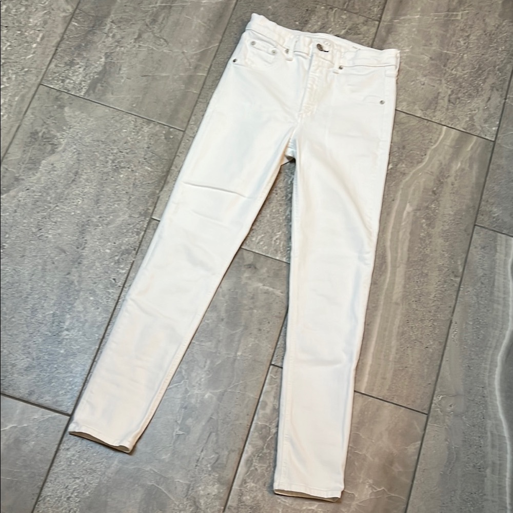 Rag & Bone High Rise Ankle Skinny White Jeans